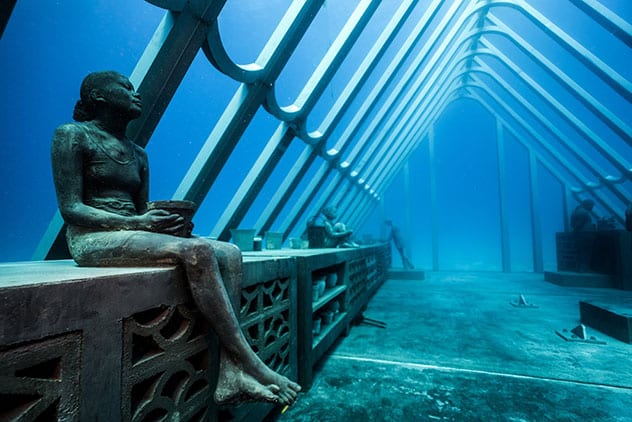 The Coral Greenhouse is part of MOUA, the newest underwater museum by Jason deCaires Taylor. Image by Jason deCaires Taylor