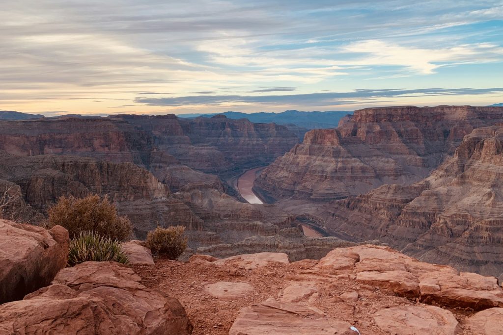 The Grand Canyon under a clear sky